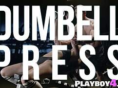 Hot latina and babes expose big ass and big boobs during workout