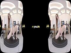 Kinky Redhead Soaks Clothes in Piss!