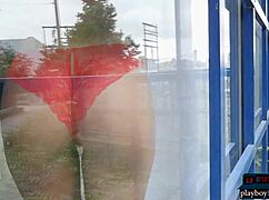 Hey, stunning milf babe flaunts her juicy ass and big titties 😍