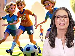 AI-generated story of a mom and her stepson playing football