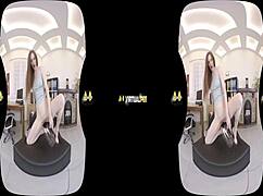 Kinky Redhead Soaks Clothes in Piss!