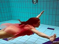 Hot Deniska's Underwater Bikini Strip Turns Naked Wet!