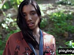 hey check brookliyn wren's huge natural ebony tits bouncing free outdoors downblouse style