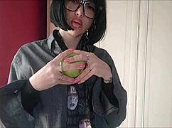 Chantalchannel Strips Hot in Man Dress Teasing Pussy Through Pantyhose RIP Panties