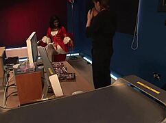 Xxx film editor fantasizes riding his favorite black pornstars trimmed pussy in lingerie