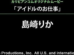 wanna see this shaved japanese idol's secret work? hairless pussy exposed