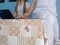 pinay nurse sneaks quickie sex break with co-worker patient in hospital room, riding cowgirling his cock 😏💦