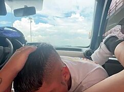 Stranger Interrupts Big Ass Babe Workout For Public Car Fuck