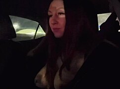 Italian milf artemisia love rides car flashing her huge juicy tits nipples out