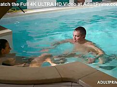 french milf by the pool wonders if you'll join for double penetration fun