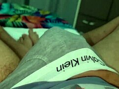 Amateur Christmas Sborrata with Huge Hard Cock in Bedroom Dirty Talk Ride