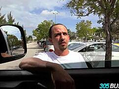 courtney cummz gags on huge black cock then fucks it on public bus