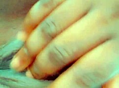 Chubby Girl Fingers Her Little Creamy Dripping Pussy Closeup