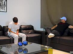 i pound boss's young stepson bent over doggystyle with huge cumshot