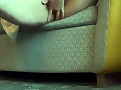 sloppy milf spreads legs fingering wet pussy on camera closeup