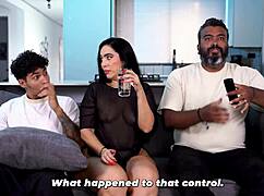 Big-Bottomed Stepmother Rides Stepsons Cock Over Husbands Lack