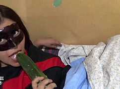 hey check my naughty niece masturbating with cucumber... more vids on my profile