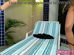 Black Guy Machines Horny Shemale Dani Peterson To Explosive Cum