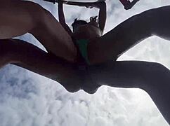 Took my nerdy latina blonde amigas to woods for raw interracial pov creampie orgy