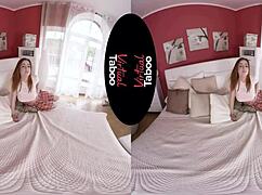 you lock eyes with big titted redhead in virtual taboo pov fuck