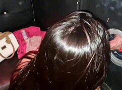 Sexy Tanned Latina Fitness Babe Swallows Huge Cock at Party