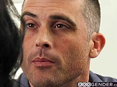 curved ladyboy chanel santini craves her boyfriend's big cock down her throat and ass