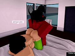 demon fucks roblox hoe hard as girlfriend watches cheating action 😈👹💦
