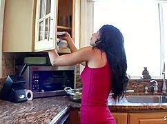 skinny stepdaughter tempts big dick daddy-in-law for sneaky fuck