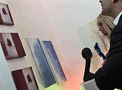 yo check out big boobed blonde amy anderssen sucking that huge cock then riding it hard in lingerie