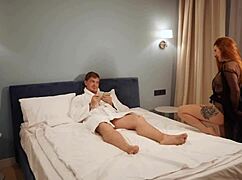 Redhead beauty masturbates wildly while i doggystyle pump her tight pretty pussy hard!