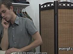 flirty friend pays cash to bang broke stud's ex-gf in wild threesome