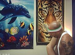 Asian babe battles Italian pound machine pornstar champion in backstage intergender fuck match