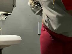 bbw milf bends in bar bathroom for big black cock backshots creampie public pounding