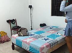 heart races for 18yo student whore's huge natural tits bounce