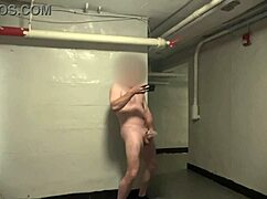 ever stroked your huge cock public till cum like this bodybuilder almost caught?