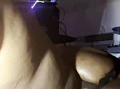 ava knightly slips in juicy ebony ass play before bed hits