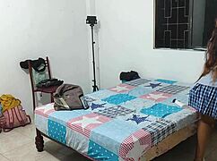 heart races for 18yo student whore's huge natural tits bounce