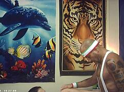 Asian babe battles Italian pound machine pornstar champion in backstage intergender fuck match