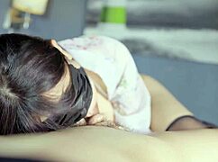 whoa this big tits asian girlfriend rides hard squirts everywhere after footjob 😘🔥