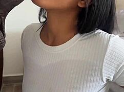 look how he- he devours this huge meat dildo, damn that amateur couple nysdel goes wild