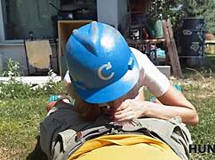 Hunt4k. Sexy Fanta Sie Fucks Old Hunter for Salary in Public