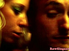 Blonde eurobabe teases interracial pov bent over style