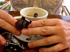 couple sneaks to secluded spot for wild outdoor creampie fuck