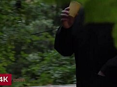 Margo Von Teese Skinny Teen Fucks BF Doggystyle After Walk Cumshot