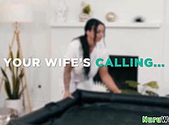 Big ass brunette Payton Preslee rubs nuru gel on huge natural tits naked