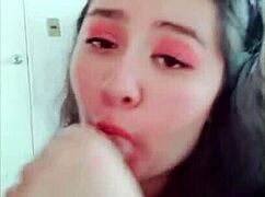 chilean babe lizren drops hot oral skills on cam