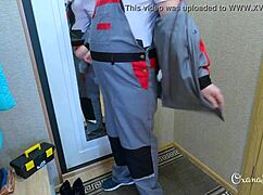 Lucky Plumber Films Chubby Housewife Masturbating And Teasing