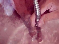 i luv how water jet blasts my hole to orgasm oops