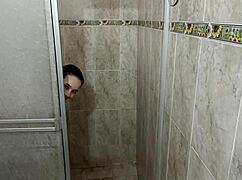 big dick new stepbro fucks my skinny colombian ass in bath while boyfriend away!