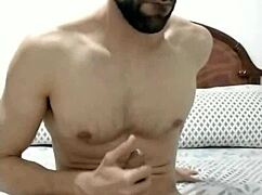 Watch this adorable guy jerk his monster cock and show off his ass!